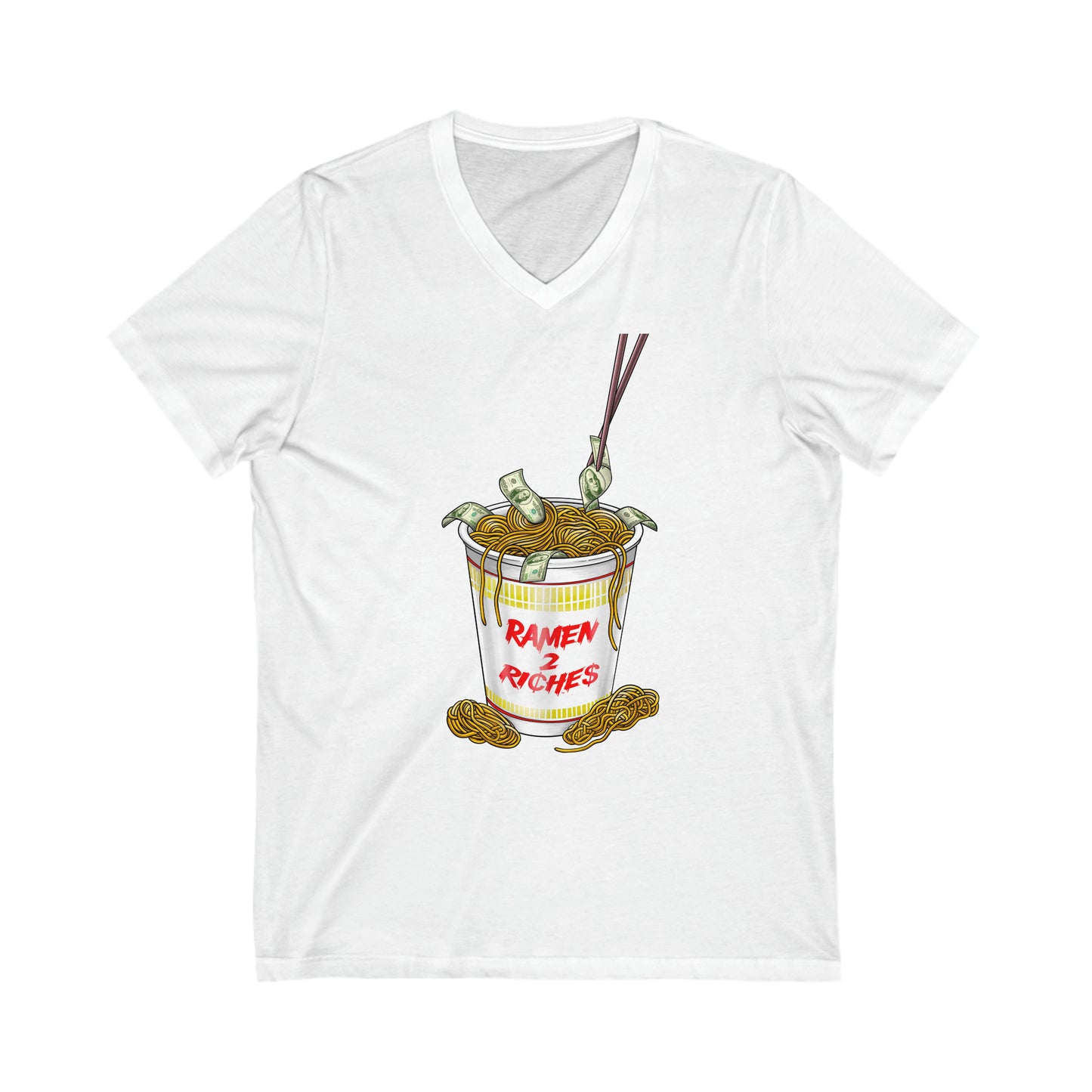 Ramen 2 Riches  V-Neck Tee